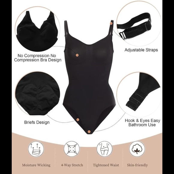 Women’s Seamless Sculpting Tummy Control Brief Bodysuit Shapewear - Picture 3 of 8